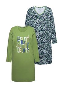 Ulla Popken Chemise de nuit Femme bleu, vert taille XL-XXL