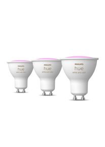 PHILIPS Hue White & Color Ambiance GU10 Ledlampen 400lm 3-pack - Wit