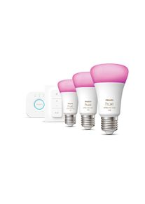 PHILIPS Hue White & Color Ambiance E27 Bluetooth 3-pack Starter Kit - Wit