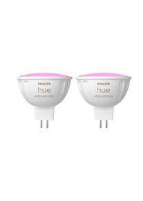 PHILIPS Hue White & Colour Ambiance MR16 Ledlamp 400lm 2-pack - Wit