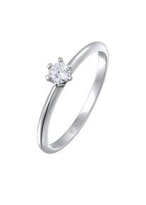 Elli DIAMONDS Dames Ring 'Diamant' zilver 54