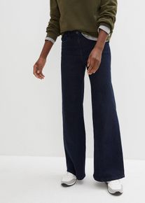 Jeans wide leg con cinta comoda vita alta, Blu, Taglia 56, bonprix