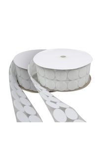 1 Set - Hook and loop dots roll, Set - Hook & Loop | 45 mm | white, nylon|polyester