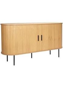 Xora Sideboard , Schwarz, Eichefarben , Holzwerkstoff , 2 Fächer , 140x76x40 cm , Typenauswahl, stehend , Kleinmöbel, Kommoden, Sideboards