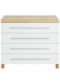 Paidi Wickelkommode , Weiß , Holzwerkstoff , 4 Schubladen , 109.9x95.8x56.6 cm , Blauer Engel, Goldenes M , Holzmöbel, Kommoden Holz, Wickelkommoden Holz