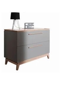 Paidi Sideboard , Grau, Eichefarben , Holz , Eiche , massiv , 2 Schubladen , 123.3x92.1x57.2 cm , Blauer Engel, Goldenes M , Beimöbel erhältlich , Kleinmöbel, Kommoden, Kommoden
