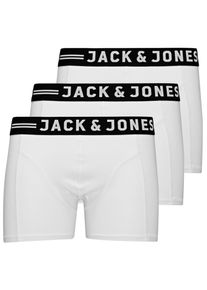 Jack & Jones JACK & JONES, Mænd, Boksershorts 'Sense', Sort / Hvid, Størrelse S