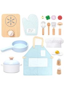 UMU Toys Cooking set attività giocattolo in legno 3y+
