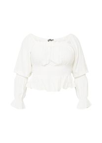 Nasty Gal Plus, Damer, Bluse, Hvid, Størrelse 16