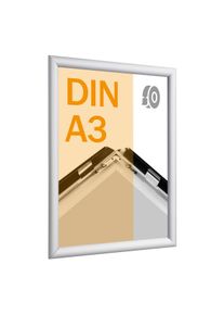 1 Snap frame, aluminium, A3, self-adhesive silver | Mitred