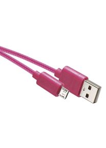 EMOS SM7006P TEXT. KABEL USB 2.0 A/M - MICRO B/M 1M RUZOVY