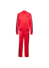 adidas Sportswear Dames Trainingspak 'Essentials' rood / zwart 4XS
