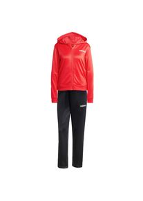adidas Sportswear Dames Trainingspak 'Essentials' rood / zwart / wit 4XS