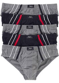 Maxislip (set van 5) - grijs - maat 12 (5XL) - met katoen - bonprix