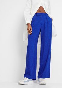 Palazzo broek van soepele viscose - blauw - maat 48 - viscose - bonprix