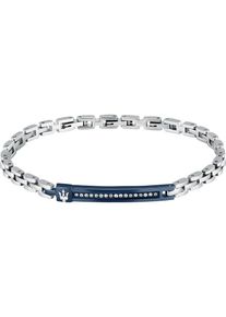 Maserati Armband Herren blau / silber / transparent Größe One Size