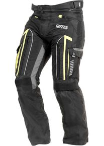 GMS-Moto Everest, pantalon textile imperm&eacute;able , couleur: Noir/Gris/Jaune N&eacute;on , taille: XXL