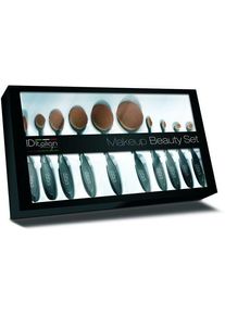 Italian Design Set med 10 sminkborstar | svart