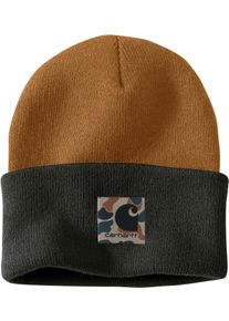 Carhartt Camo-Patch, beanie , kleur: Bruin/Zwart , maat: Een maat