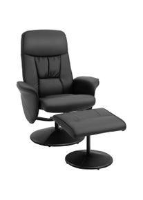 Executive Recliner Chair High Back and Footstool, HOMCOM Armchair Lounge Seat Black | Aosom Ireland