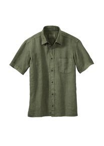Dorani linnen vintage-overhemd, 48 - khaki, in Leinen