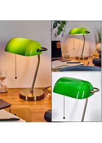 hofstein Tremoceira Lampe de banquier, Lampe de bureau, Lampe à poser Vieux laiton, 1 lumière