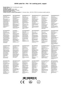 ich-zapfe Pot, Pöele pour la cuisson du porc, cuivre