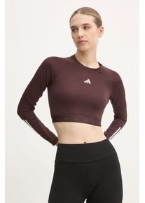 adidas Performance mânecă lungă de antrenament Hyperglam culoarea maro, IX3247