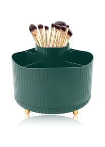 Vert Organisateur Maquillage Rotatif 360°Rotatif Pot a Crayon Rangement Pinceaux Maquillage 5 Compartiments Pinceaux Maquillage Organisateur - Ccykxa