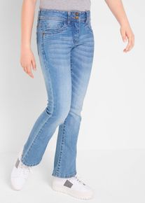 bonprix Vaqueros elásticos con corte bootcut y talle medio, azul, 134