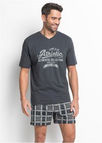 Pyjamas med shorts (2 delar) - blå - storlek 48/50 (M) - bonprix
