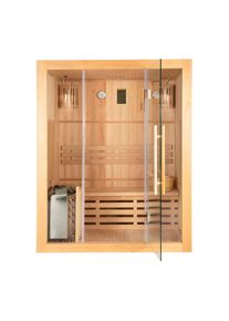 Sauna traditionnel skyline l - 150 x 120 cm pour 3 personnes - Home Deluxe