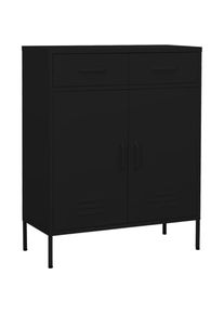 Furniture Limited - Armoire de rangement Noir 80x35x101,5 cm