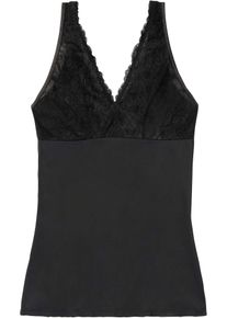 Top sculptant avec dentelle maintien modéré - noir - taille 38 - bonprix