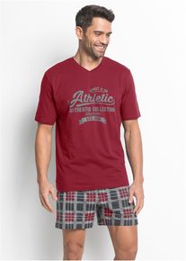 Pyjashort (ens. 2 pces) - rouge - taille 52/54 (L) avec coton - bonprix