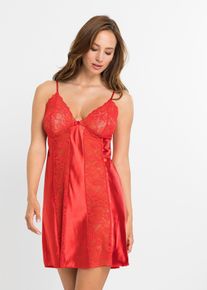 Nuisette en satin - rouge - taille 54/56 (XXL) - bonprix