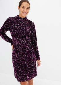 Robe &agrave; sequins - noir - taille 50/52 (XL) - velours - bonprix