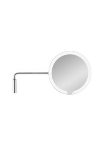 Blomus - LED Kosmetikspiegel -MODO- Farbe Edelstahl matt, 5-fach Vergrößerung, mit Wandhalterung