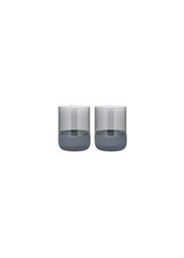 Blomus - Windlicht Set 2 Stück -CALMA- Farbe Steel Gray & Smoke Größe XS (exkl. Kerze)