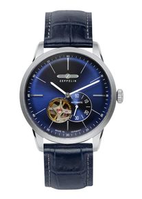Zeppelin Montre à affichage analogique 'Flatline Open Heart' Homme argent taille One Size
