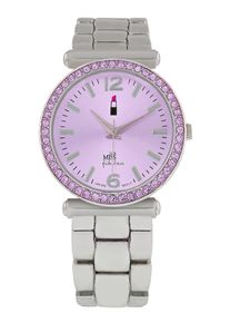 Lucardi Dames Analoog horloge lichtlila / magenta / zwart / zilver Onesize