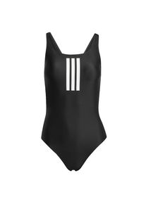 adidas Performance &Scaron;portov&eacute; jednodielne plavky '3-Stripes V-Back' Ženy čierna / biela S