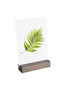 1 Card holder wood 100 mm | black | straight insertion slot | oiled, beech wood