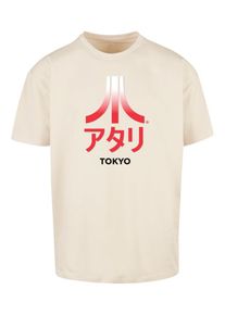 F4NT4STIC T-Shirt 'Atari Tokyo Retro Arcade Games' Herren hellbeige / rot / schwarz Größe L