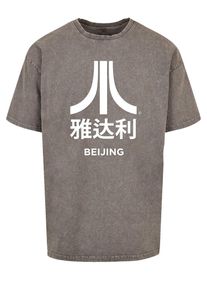 F4NT4STIC T-Shirt 'Atari Beijing white Retro Arcade Games' Herren grau / weiß Größe L