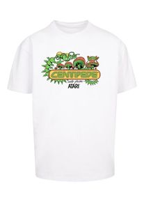F4NT4STIC Heren Shirt 'Centipede Atari Retro Gaming Art' geel / limoen / mandarijn / wit L