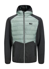 Jack & Jones JACK & JONES Heren Tussenjas 'Toby' antraciet / mintgroen XL