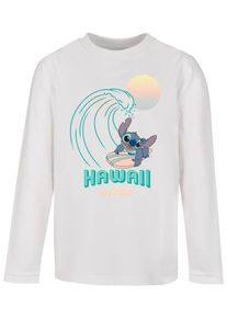 ABSOLUTE CULT Shirt 'Lilo And Stitch - Hawaii' jade groen / lila / abrikoos / wit 110-116