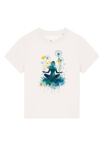 Watapparel Maglietta 'Yoga & Meditation' Donna - navy / giallo / verde scuro / bianco