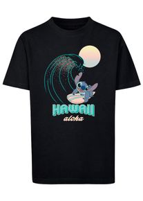 ABSOLUTE CULT Shirt 'Lilo And Stitch - Hawaii' turquoise / saffier / perzik / zwart 110-116